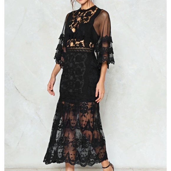 Nasty Gal Black Maxi Dress Nasty Gal Black Sheer Lace Maxi Dress Nasty Gal  Black Satin Maxi